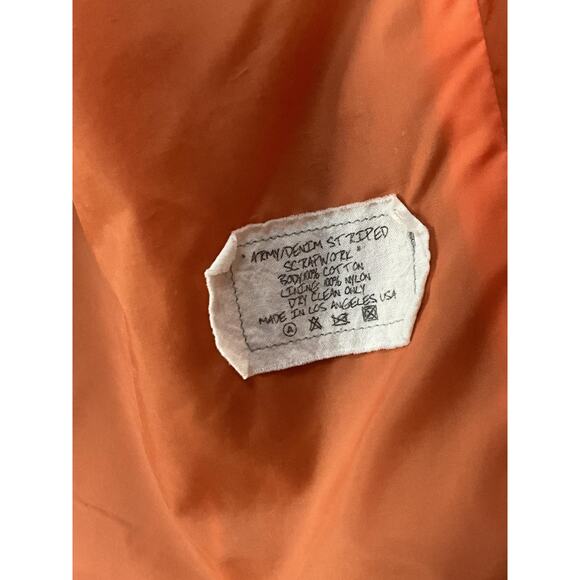 GREG LAUREN: Men's Army Denim Striped Kimono Jacket - Size 1 - Picture 5 of 7